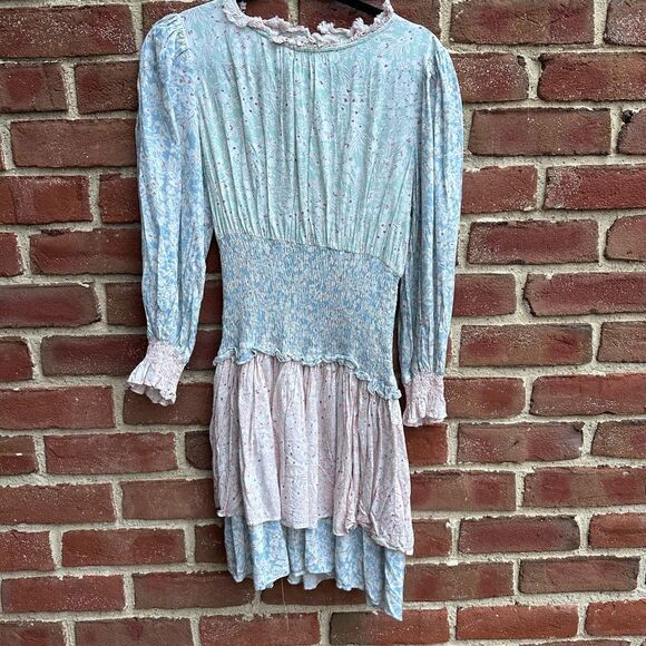 Stellah $225 SK8514 Floral Multi Color Flounce Dress sz large NEW - Picture 3 of 7